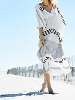Women's Casual Dress Cotton Dress White Dress Midi Dress Cotton Basic Classic Outdoor Daily Vacation V Neck Print Short Sleeve Spring Fall Winter 2023 Loose Fit White Striped One-Size 9 Women's Casual Dress Cotton Dress White Dress Midi Dress Cotton Basic Classic Outdoor Daily Vacation V Neck Print Short Sleeve Spring Fall Winter 2023 Loose Fit White Striped One-Size -HAYz Clothing Shop ekdogc1692341169508