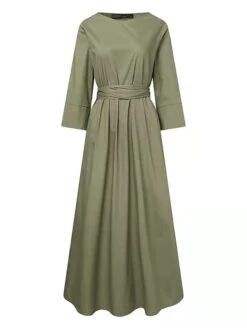 Women's Casual Dress Cotton Linen Dress Midi Dress Cotton Basic Classic Outdoor Daily Vacation Crew Neck Lace Up Pocket 3/4 Length Sleeve Spring Fall Autumn 2023 Loose Fit Black Red Navy Blue Plain S 13 Women's Casual Dress Cotton Linen Dress Midi Dress Cotton Basic Classic Outdoor Daily Vacation Crew Neck Lace Up Pocket 3/4 Length Sleeve Spring Fall Autumn 2023 Loose Fit Black Red Navy Blue Plain S -HAYz Clothing Shop elfmlr1692872493878