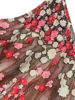 Women‘s Plus Size Curve Two Piece Dress Casual Dress Floral V Neck Maxi Dress Print Half Sleeve Fall Spring Dress Casual Daily Vacation Dress -HAYz Clothing Shop eloutp1676279694717