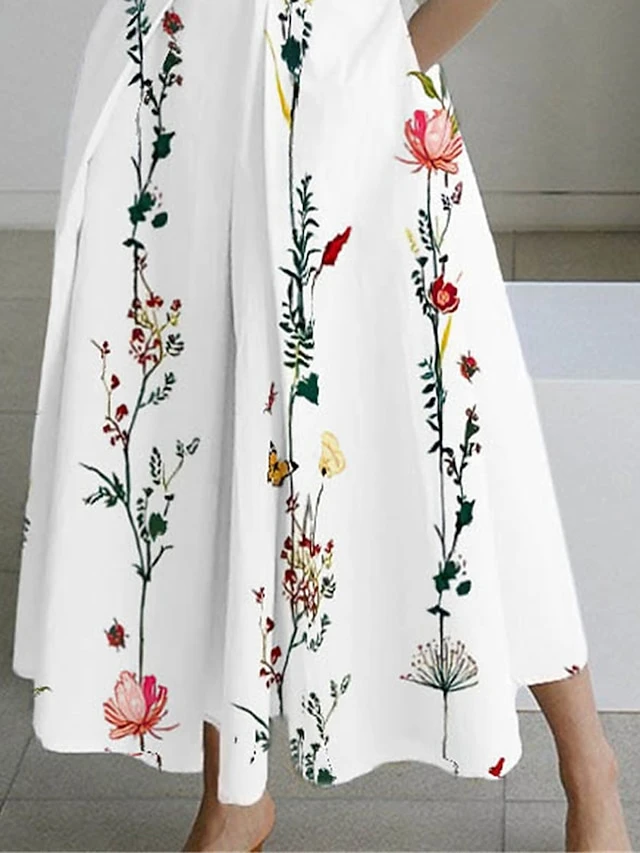 Women's Shirt Dress Casual Dress Maxi Long Dress Outdoor Office Business Polyester Fashion Modern Shirt Collar Button Pocket Sleeveless Summer Spring 2023 Regular Fit White Pink Blue Floral S M L XL 3 Women's Shirt Dress Casual Dress Maxi Long Dress Outdoor Office Business Polyester Fashion Modern Shirt Collar Button Pocket Sleeveless Summer Spring 2023 Regular Fit White Pink Blue Floral S M L XL - Image 3