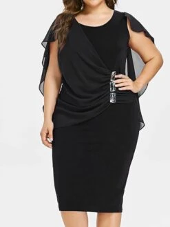 Women‘s Plus Size Curve Party Dress Solid Color Crew Neck Short Sleeve Fall Spring Elegant Prom Dress Midi Dress Formal Party Dress 12 Women‘s Plus Size Curve Party Dress Solid Color Crew Neck Short Sleeve Fall Spring Elegant Prom Dress Midi Dress Formal Party Dress -HAYz Clothing Shop eqevjl1631263066047