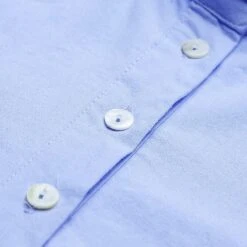 Women's Cotton Dress Pajamas Nightgown Nighty Pure Color Retro Comfort Home Daily Stand Collar Long Sleeve Button Summer Fall Spring White Blue -HAYz Clothing Shop eqgzyb1665286283457