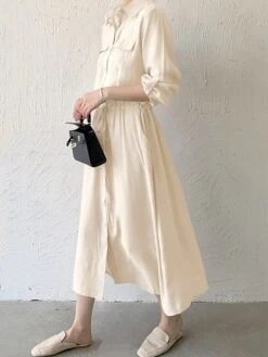Women's Shirt Dress Casual Dress Maxi Long Dress Outdoor Daily Date Polyester Fashion Classic Shirt Collar Button Pocket Long Sleeve Fall Winter 2023 Loose Fit ArmyGreen Black Brown Pure Color S M L 31 Women's Shirt Dress Casual Dress Maxi Long Dress Outdoor Daily Date Polyester Fashion Classic Shirt Collar Button Pocket Long Sleeve Fall Winter 2023 Loose Fit ArmyGreen Black Brown Pure Color S M L -HAYz Clothing Shop etcvyc1693535859859