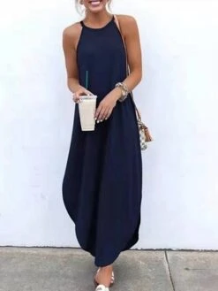 Women's Long Dress Maxi Dress Black Green Blue Sleeveless Pure Color Cold Shoulder Spring Summer Crew Neck Hot S M L XL XXL 3XL 4XL 5XL 11 Women's Long Dress Maxi Dress Black Green Blue Sleeveless Pure Color Cold Shoulder Spring Summer Crew Neck Hot S M L XL XXL 3XL 4XL 5XL -HAYz Clothing Shop evgtlf1560937306597