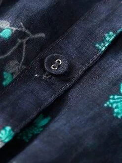 Women's Casual Dress Cotton Linen Dress A Line Dress Midi Dress Linen / Cotton Blend Basic Classic Outdoor Daily Vacation Split Neck Button Pocket 3/4 Length Sleeve Spring Fall Autumn 2023 Loose Fit -HAYz Clothing Shop fbsndk1693967794437