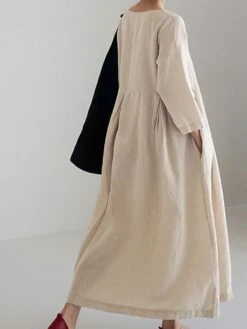 Women's Casual Dress Cotton Dress Swing Dress Maxi Long Dress Cotton Casual Outdoor Winter Dress Holiday Crew Neck Ruched Pocket Long Sleeve Summer Spring Fall 2023 Loose Fit Black Dark Green Brown 12 Women's Casual Dress Cotton Dress Swing Dress Maxi Long Dress Cotton Casual Outdoor Winter Dress Holiday Crew Neck Ruched Pocket Long Sleeve Summer Spring Fall 2023 Loose Fit Black Dark Green Brown -HAYz Clothing Shop feleef1655365503149