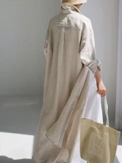Women's Cotton Linen Dress Casual Dress Swing Dress Maxi Long Dress Cotton Blend Stylish Casual Winter Dress Daily Holiday Shirt Collar Button Pocket Long Sleeve Summer Spring Fall 2022 Loose Fit 20 Women's Cotton Linen Dress Casual Dress Swing Dress Maxi Long Dress Cotton Blend Stylish Casual Winter Dress Daily Holiday Shirt Collar Button Pocket Long Sleeve Summer Spring Fall 2022 Loose Fit -HAYz Clothing Shop ficmrx1658457829365
