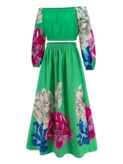 Women's Two Piece Dress Set Casual Dress Skirt Set Daily Going Out Casual Ruched Print Long Dress Maxi Dress Off Shoulder Long Sleeve Floral Regular Fit Blue Green Rose Red Fall Winter S M L XL XXL 36 Women's Two Piece Dress Set Casual Dress Skirt Set Daily Going Out Casual Ruched Print Long Dress Maxi Dress Off Shoulder Long Sleeve Floral Regular Fit Blue Green Rose Red Fall Winter S M L XL XXL -HAYz Clothing Shop fihtnx1692339433601