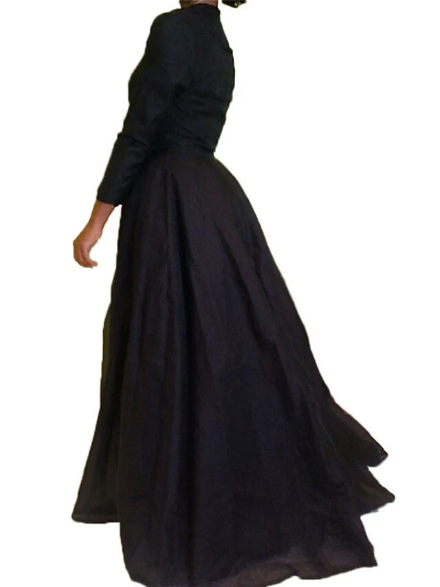 Women's Lace Dress Dress Set Two Piece Dress Long Dress Maxi Dress Black Long Sleeve Pure Color Lace Spring Fall Winter Crew Neck Fashion Party Winter Dress Birthday Slim 2023 S M L XL 2 Women's Lace Dress Dress Set Two Piece Dress Long Dress Maxi Dress Black Long Sleeve Pure Color Lace Spring Fall Winter Crew Neck Fashion Party Winter Dress Birthday Slim 2023 S M L XL - Image 2