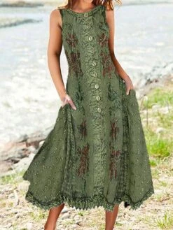 Women's Two Piece Dress Set Casual Dress Swing Dress Outdoor Daily Fashion Modern Button Pocket Midi Dress Crew Neck Short Sleeve Floral Loose Fit Pink Blue Green Summer Spring S M L XL XXL 5 Women's Two Piece Dress Set Casual Dress Swing Dress Outdoor Daily Fashion Modern Button Pocket Midi Dress Crew Neck Short Sleeve Floral Loose Fit Pink Blue Green Summer Spring S M L XL XXL -HAYz Clothing Shop fjtgpk1683801798316