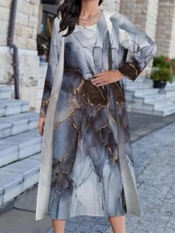 Women's Dress Set Two Piece Dress Shift Dress Midi Dress Dusty Blue Long Sleeve Print Print Summer Spring Crew Neck Stylish Winter Dress Fall Dress Loose Fit 2023 S M L XL XXL 3XL 4XL 5XL 8 Women's Dress Set Two Piece Dress Shift Dress Midi Dress Dusty Blue Long Sleeve Print Print Summer Spring Crew Neck Stylish Winter Dress Fall Dress Loose Fit 2023 S M L XL XXL 3XL 4XL 5XL -HAYz Clothing Shop flaray1663919423619