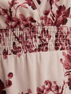 Women's Plus Size Curve Casual Dress Wine Red Velvet Dress Swing Dress Floral Long Dress Maxi Dress Long Sleeve Pocket Print V Neck -HAYz Clothing Shop flhoho1697164715765