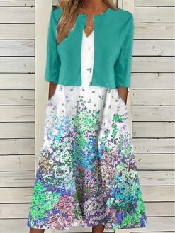Women's Two Piece Dress Set Casual Dress Print Dress Outdoor Daily Active Modern Pocket Print Midi Dress V Neck Half Sleeve Floral Regular Fit White Red Green Summer Spring S M L XL XXL 9 Women's Two Piece Dress Set Casual Dress Print Dress Outdoor Daily Active Modern Pocket Print Midi Dress V Neck Half Sleeve Floral Regular Fit White Red Green Summer Spring S M L XL XXL -HAYz Clothing Shop fnjbtj1680587531638