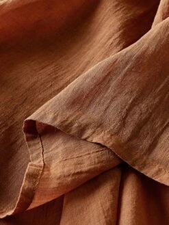 Women's Casual Dress Cotton Linen Dress Swing Dress Midi Dress Polyester Fashion Casual Outdoor Daily Vacation Crew Neck Pocket Print Half Sleeve Spring Fall Autumn 2023 Loose Fit Pink Blue Brown -HAYz Clothing Shop fnjlmh1694418844786