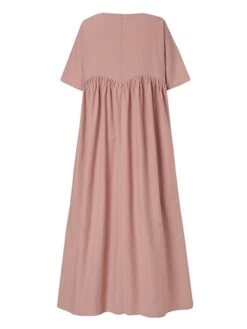 Women's Casual Dress Cotton Linen Dress Swing Dress Long Dress Maxi Dress Black Pink Green Short Sleeve Pure Color Ruched Spring Fall Autumn Crew Neck Elegant Vacation Loose Fit 2022 S M L XL XXL 3XL 25 Women's Casual Dress Cotton Linen Dress Swing Dress Long Dress Maxi Dress Black Pink Green Short Sleeve Pure Color Ruched Spring Fall Autumn Crew Neck Elegant Vacation Loose Fit 2022 S M L XL XXL 3XL -HAYz Clothing Shop fustnf1629970912756