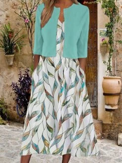 Women's Two Piece Dress Set Casual Dress Tank Dress Outdoor Daily Vintage Ethnic Pocket Print Midi Dress V Neck 3/4 Length Sleeve Floral Print Loose Fit Black White Pink Summer Spring S M L XL XXL 9 Women's Two Piece Dress Set Casual Dress Tank Dress Outdoor Daily Vintage Ethnic Pocket Print Midi Dress V Neck 3/4 Length Sleeve Floral Print Loose Fit Black White Pink Summer Spring S M L XL XXL -HAYz Clothing Shop gbvyci1689736346788