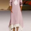 Women's Casual Dress Cotton Linen Dress A Line Dress Maxi Long Dress Cotton Blend Fashion Casual Outdoor Daily Split Neck Patchwork Pocket 3/4 Length Sleeve Summer Spring Fall 2023 Regular Fit Yellow