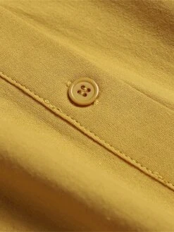 Women's Casual Dress Cotton Linen Dress Shift Dress Maxi Long Dress Linen / Cotton Blend Fashion Modern Outdoor Daily Vacation V Neck Button Long Sleeve Fall Winter Autumn 2023 Loose Fit Black Yellow -HAYz Clothing Shop gevwdc1691143982972