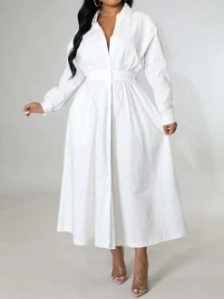 Women's Shirt Dress Casual Dress Swing Dress Maxi Long Dress Outdoor Daily Vacation Cotton And Linen Fashion Casual Shirt Collar Button Rolled Cuff Long Sleeve Spring Fall Winter 2023 Slim Black 24 Women's Shirt Dress Casual Dress Swing Dress Maxi Long Dress Outdoor Daily Vacation Cotton And Linen Fashion Casual Shirt Collar Button Rolled Cuff Long Sleeve Spring Fall Winter 2023 Slim Black -HAYz Clothing Shop gfyfch1695027662888