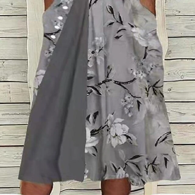 Women's Plus Size Holiday Dress Floral V Neck Print 3/4 Length Sleeve Spring Fall Casual Midi Dress Causal Daily Dress 3 Women's Plus Size Holiday Dress Floral V Neck Print 3/4 Length Sleeve Spring Fall Casual Midi Dress Causal Daily Dress - Image 3