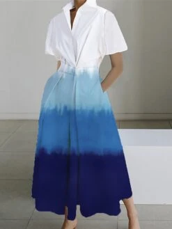 Women's Shirt Dress Casual Dress Swing Dress Maxi Long Dress Outdoor Office Daily Polyester Fashion Modern Shirt Collar Button Pocket Short Sleeve Summer Spring 2023 Loose Fit Pink Red Navy Blue Ombre 11 Women's Shirt Dress Casual Dress Swing Dress Maxi Long Dress Outdoor Office Daily Polyester Fashion Modern Shirt Collar Button Pocket Short Sleeve Summer Spring 2023 Loose Fit Pink Red Navy Blue Ombre -HAYz Clothing Shop gnymfc1690181413745