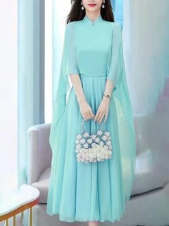 Women's Two Piece Dress Set Casual Dress Outdoor Daily Streetwear Modern Ruched Midi Dress V Neck 3/4 Length Sleeve Plain Regular Fit White Light Green Dark Pink Summer Spring S M L XL XXL 23 Women's Two Piece Dress Set Casual Dress Outdoor Daily Streetwear Modern Ruched Midi Dress V Neck 3/4 Length Sleeve Plain Regular Fit White Light Green Dark Pink Summer Spring S M L XL XXL -HAYz Clothing Shop gohdnv1678430735728