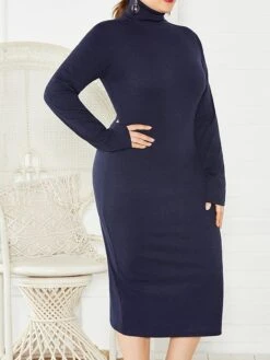 Women's Plus Size Curve Casual Dress Sweater Dress Bodycon Plain Midi Dress Long Sleeve Turtleneck Fashion Daily Black Wine Fall Winter XL XXL 3XL 4XL 5XL 34 Women's Plus Size Curve Casual Dress Sweater Dress Bodycon Plain Midi Dress Long Sleeve Turtleneck Fashion Daily Black Wine Fall Winter XL XXL 3XL 4XL 5XL -HAYz Clothing Shop gpcexv1694151471169
