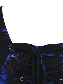 Women‘s Plus Size Curve Party Dress Tie Dye Square Neck Print Long Sleeve Winter Fall Vintage Modern Festival Midi Dress Party Vacation Dress -HAYz Clothing Shop gslmei1630060444595