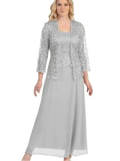 Women‘s Swing Dress Maxi Long Dress Black Gray Wine Gold Red 3/4 Length Sleeve Pure Color Chiffon Lace Fall Spring Boat Neck Hot Elegant Party 2023 M L XL XXL 3XL 4XL 5XL -HAYz Clothing Shop guyz1570587305710