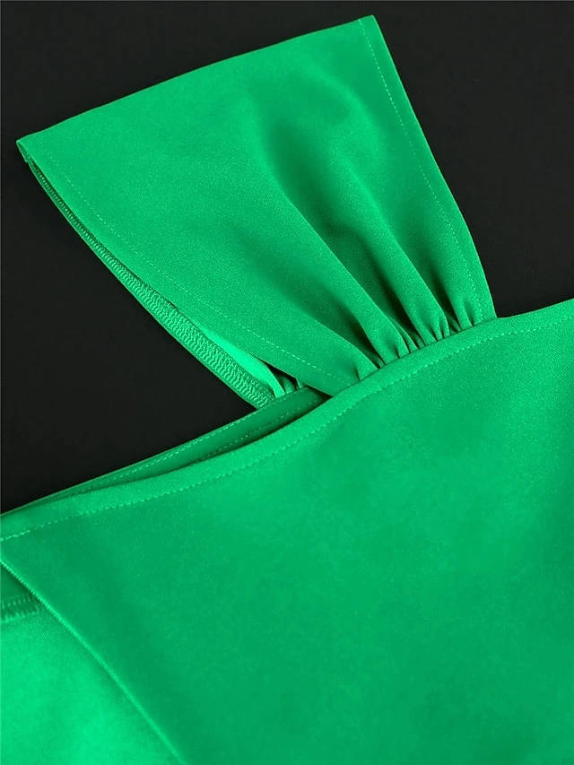 Women‘s Plus Size Curve Party Dress Cocktail Dress Wedding Guest Dress Midi Dress Purple Green Short Sleeve Pure Color Pleated Summer Spring Fall V Neck Fashion Wedding Guest Vacation Summer Dress 5 Women‘s Plus Size Curve Party Dress Cocktail Dress Wedding Guest Dress Midi Dress Purple Green Short Sleeve Pure Color Pleated Summer Spring Fall V Neck Fashion Wedding Guest Vacation Summer Dress - Image 5