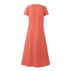 Women's Casual Dress Cotton Linen Dress Swing Dress Maxi Long Dress Linen Cotton Blend Fashion Classic Outdoor Daily Vacation Crew Neck Pocket Short Sleeve Summer Spring 2023 Loose Fit Black Pink Sky -HAYz Clothing Shop hdjriv1681376495815