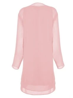 Women's Dress Set Two Piece Dress Church Dress Midi Dress Light Pink Black Wine Long Sleeve Pure Color Chiffon Summer Spring Crew Neck Stylish Winter Dress Fall Dress 2023 XL XXL 3XL 4XL 5XL -HAYz Clothing Shop hgdoyt1638868492530