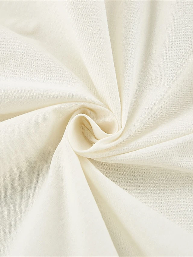 Women's Casual Dress Cotton Linen Dress Mini Dress Cotton Basic Casual Home Daily Vacation V Neck Pocket Short Sleeve Fall Autumn 2023 Loose Fit Apricot Plain S M L 14 Women's Casual Dress Cotton Linen Dress Mini Dress Cotton Basic Casual Home Daily Vacation V Neck Pocket Short Sleeve Fall Autumn 2023 Loose Fit Apricot Plain S M L - Image 14