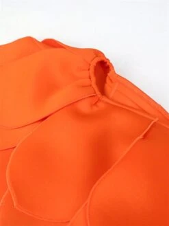 Women's Plus Size Curve Party Dress Cocktail Dress Bodycon Plain Midi Dress Short Sleeve Split Off Shoulder Fashion Party Orange Spring Fall XL XXL 3XL 4XL -HAYz Clothing Shop hofjxd1694165775567