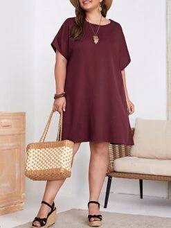 Women‘s Plus Size Curve Casual Dress T Shirt Dress Tee Dress Shift Dress Solid Color Midi Dress Short Sleeve Crew Neck Basic Daily Black Red Spring Summer L 3XL 4XL 5XL 6XL 37 Women‘s Plus Size Curve Casual Dress T Shirt Dress Tee Dress Shift Dress Solid Color Midi Dress Short Sleeve Crew Neck Basic Daily Black Red Spring Summer L 3XL 4XL 5XL 6XL -HAYz Clothing Shop huqpry1672223221420
