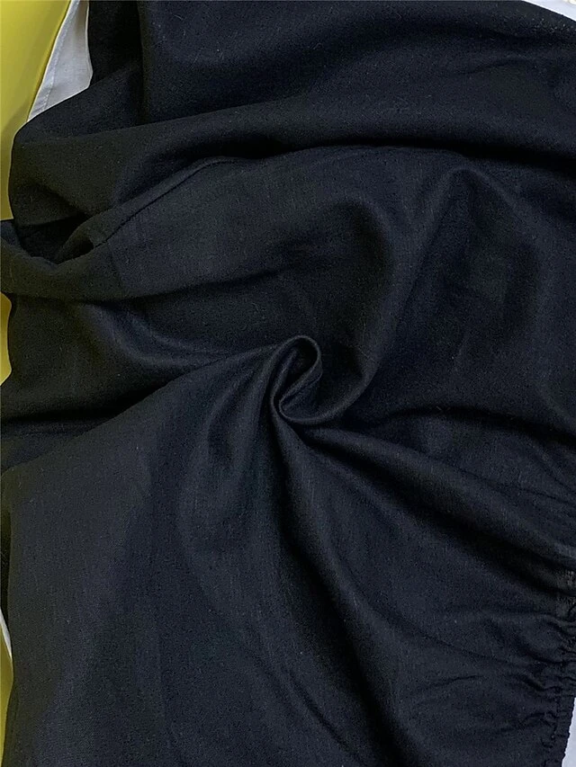 Women's Casual Dress Cotton Linen Dress White Dress Mini Dress Linen / Cotton Blend Basic Classic Outdoor Daily Vacation One Shoulder Basic Long Sleeve Summer Spring Fall 2023 Regular Fit Black White 6 Women's Casual Dress Cotton Linen Dress White Dress Mini Dress Linen / Cotton Blend Basic Classic Outdoor Daily Vacation One Shoulder Basic Long Sleeve Summer Spring Fall 2023 Regular Fit Black White - Image 6