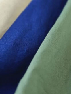 Women's Shirt Dress Casual Dress Cotton Linen Dress Midi Dress Linen / Cotton Blend Basic Classic Outdoor Daily Vacation Stand Collar Button 3/4 Length Sleeve Spring Fall Autumn 2023 Loose Fit Blue -HAYz Clothing Shop idpjsu1693967794609