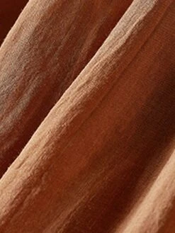 Women's Casual Dress Cotton Linen Dress Swing Dress Midi Dress Polyester Fashion Casual Outdoor Daily Vacation Crew Neck Pocket Print Half Sleeve Spring Fall Autumn 2023 Loose Fit Pink Blue Brown -HAYz Clothing Shop ieikff1694418844399