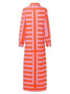 Women's Shirt Dress Bodycon Wrap Dress Maxi Long Dress Outdoor Daily Polyester Fashion Boho Shirt Collar Ruched Split Long Sleeve Summer Fall Spring 2023 Regular Fit Purple Orange Green -HAYz Clothing Shop ifquvb1678342713510