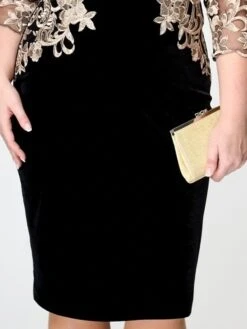 Women‘s Plus Size Curve Party Dress Floral Crew Neck Lace 3/4 Length Sleeve Spring Fall Elegant Prom Dress Midi Dress Formal Party Dress -HAYz Clothing Shop ifrwzn1661237576117