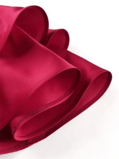 Women's Plus Size Curve Party Dress Bodycon Sheath Dress Plain Midi Dress Long Sleeve Ruffle One Shoulder Fashion Party Wine Fall Winter XL XXL 3XL 4XL -HAYz Clothing Shop ijrpbo1694425975408