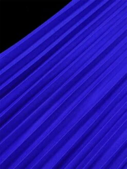 Women's Plus Size Curve Party Dress Formal Dress A Line Dress Plain Midi Dress Long Sleeve Pleated Ruffle Crew Neck Fashion Party Blue Fall Winter XL XXL 3XL 4XL -HAYz Clothing Shop ikfyjf1694425991268