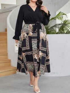 Women's Plus Size Prom Dress Party Dress Wedding Guest Dress Long Dress Maxi Dress Black Long Sleeve Floral Lace Up Fall Winter Autumn V Neck Fashion Winter Dress Evening Party Wedding Guest 2023 L 9 Women's Plus Size Prom Dress Party Dress Wedding Guest Dress Long Dress Maxi Dress Black Long Sleeve Floral Lace Up Fall Winter Autumn V Neck Fashion Winter Dress Evening Party Wedding Guest 2023 L -HAYz Clothing Shop isdsob1693535313646