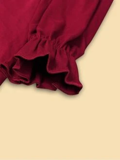 Women's Plus Size Curve Casual Dress Sheath Dress Black Dress Plain Midi Dress Long Sleeve Lace Up Ruched V Neck Fashion Outdoor Black Red Fall Winter XL XXL 3XL 4XL 5XL -HAYz Clothing Shop itupza1695095471102