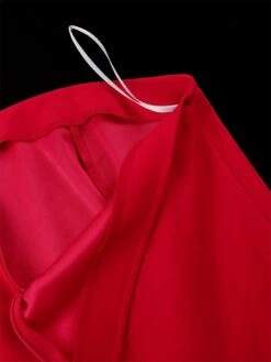 Women's Plus Size Curve Party Dress Cocktail Dress Swing Dress Plain Midi Dress Half Sleeve Pleated One Shoulder Fashion Party Red Fall Winter XL XXL 3XL 4XL -HAYz Clothing Shop iurmdx1694425983505