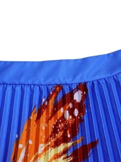 Women's Two Piece Dress Set Casual Dress Skirt Set Outdoor Vacation Streetwear Casual Pleated Print Midi Dress Crew Neck Short Sleeve Butterfly Slim Blue Summer Spring S M L XL XXL -HAYz Clothing Shop ixbmhe1685013589160