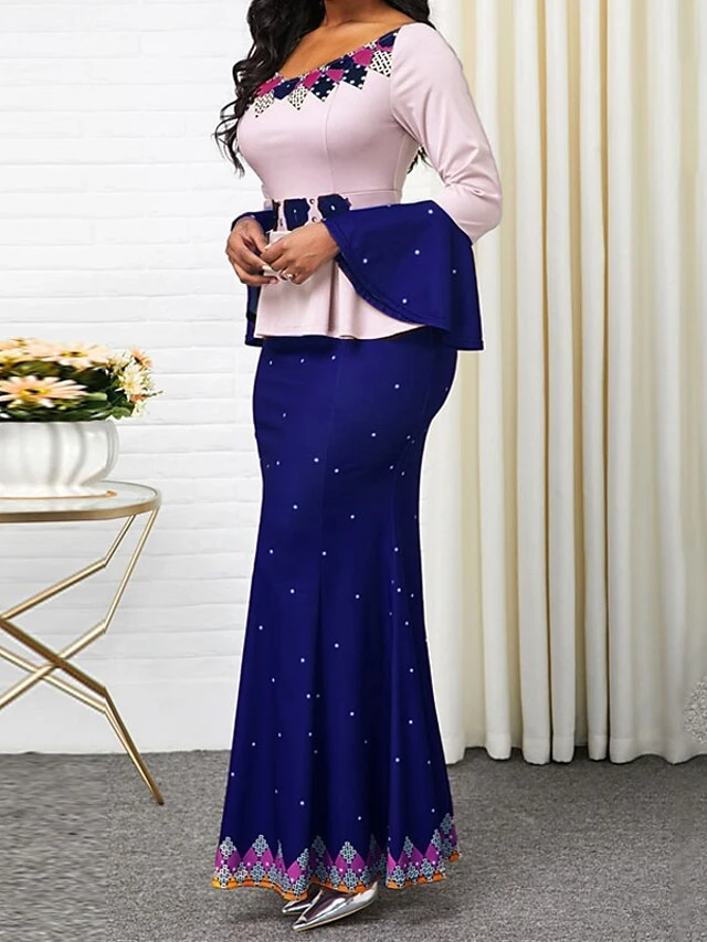 Women‘s Plus Size Curve Work Dress Polka Dot Off Shoulder Print Long Sleeve Fall Spring Work Elegant Midi Dress Going Out Work Dress 2 Women‘s Plus Size Curve Work Dress Polka Dot Off Shoulder Print Long Sleeve Fall Spring Work Elegant Midi Dress Going Out Work Dress - Image 2