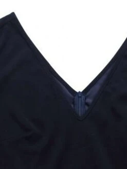 Women's Plus Size Curve Party Dress Cocktail Dress Swing Dress Maxi Dress Black Navy Blue Long Sleeve Polka Dot Mesh Spring Fall Winter V Neck Fashion Birthday Wedding Guest Vacation XL XXL -HAYz Clothing Shop jaetrg1692175626454