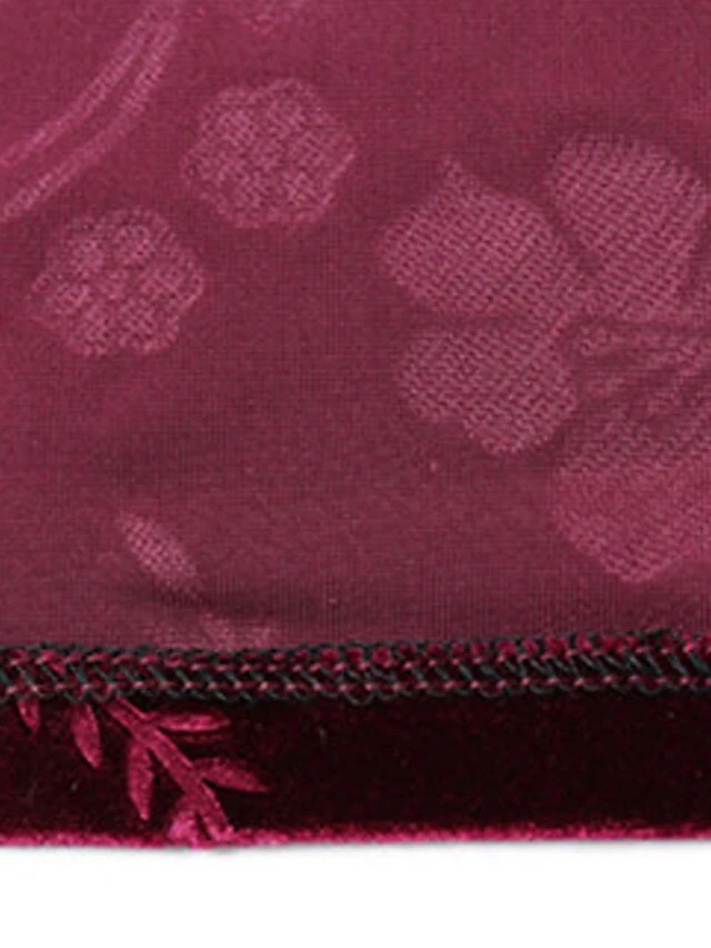 Women‘s Plus Size Curve Party Dress Cocktail Dress Wedding Guest Dress Midi Dress Wine Blue Purple 3/4 Length Sleeve Pure Color Jacquard Spring Fall Winter V Neck Fashion Winter Dress Wedding Guest 6 Women‘s Plus Size Curve Party Dress Cocktail Dress Wedding Guest Dress Midi Dress Wine Blue Purple 3/4 Length Sleeve Pure Color Jacquard Spring Fall Winter V Neck Fashion Winter Dress Wedding Guest - Image 6