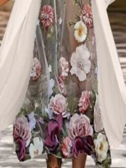 Women's Dress Set Two Piece Dress Chiffon Dress Midi Dress Beige 3/4 Length Sleeve Floral Chiffon Fall Winter Autumn Crew Neck Stylish Loose Fit 2023 M L XL XXL 3XL 4XL 5XL 7 Women's Dress Set Two Piece Dress Chiffon Dress Midi Dress Beige 3/4 Length Sleeve Floral Chiffon Fall Winter Autumn Crew Neck Stylish Loose Fit 2023 M L XL XXL 3XL 4XL 5XL -HAYz Clothing Shop jkyowk1650616088009